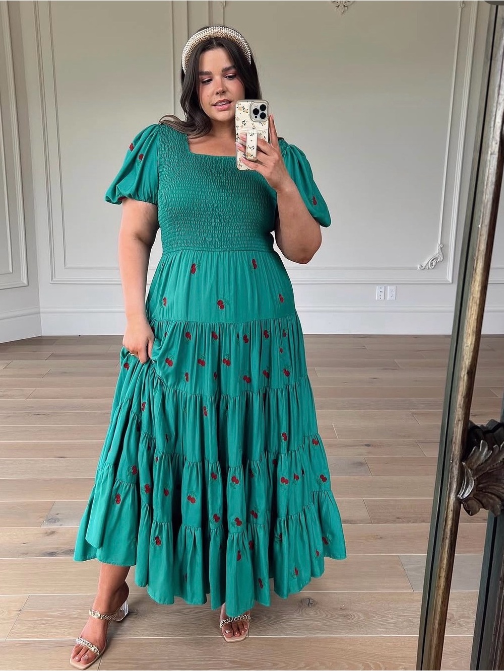 JessaKae Cherry Maxi Dress Smocked